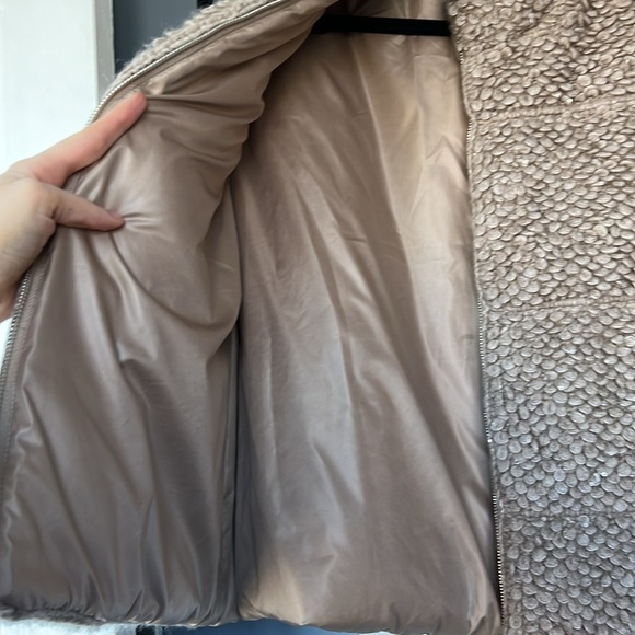 D. Exterior Wool Alpaca Sherpa Sequin Vest Made in Italy - Picture 4 of 5